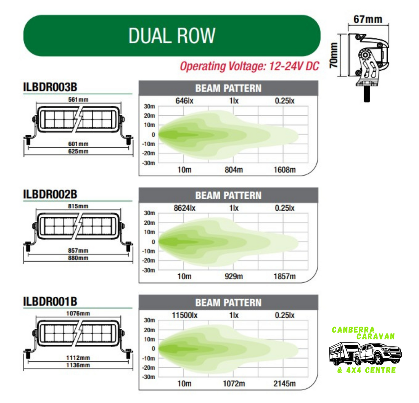 Bright Sabre Dual Row Lightbar 21.5"-42.5"