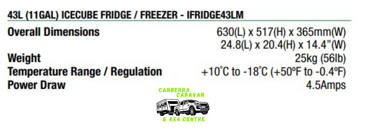 Icecube Fridge Freezer M-Series (43L)