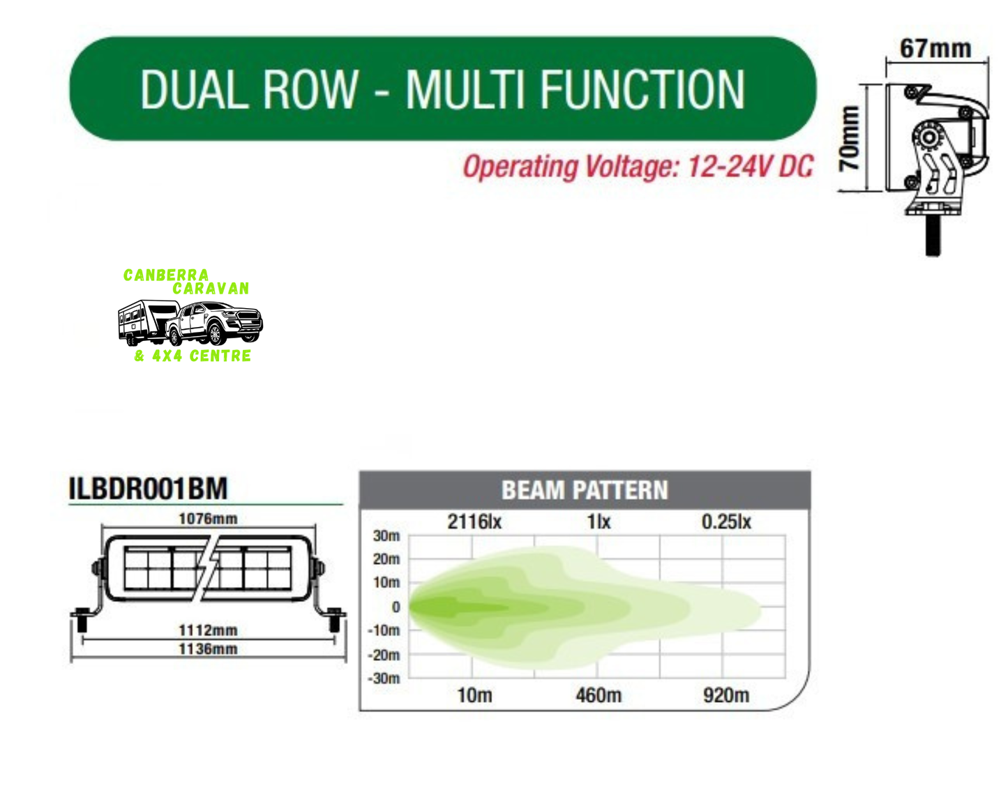 Bright Sabre Dual Row Multi-Function Lightbar (42.5", Straight)