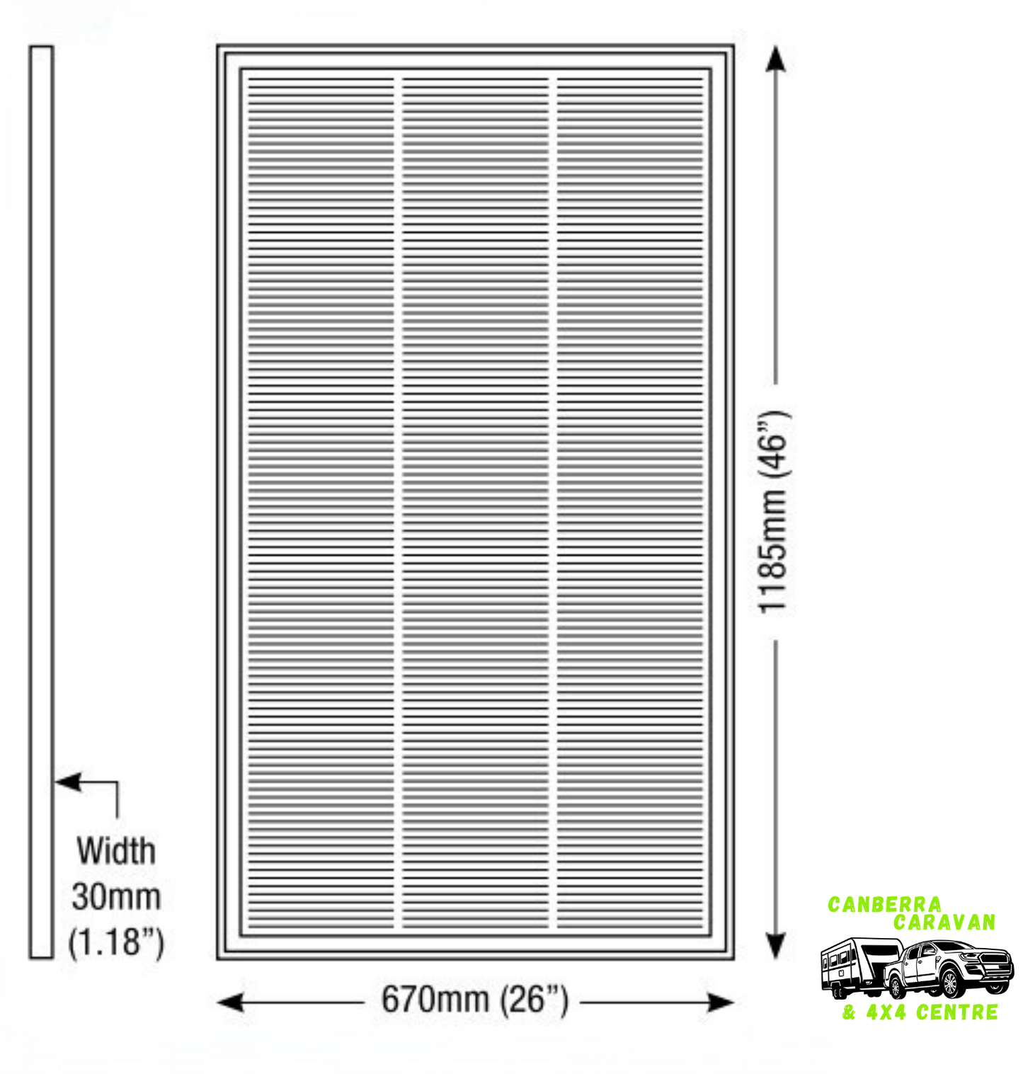 Solar Panel - 160 Watt Ridged Panel
