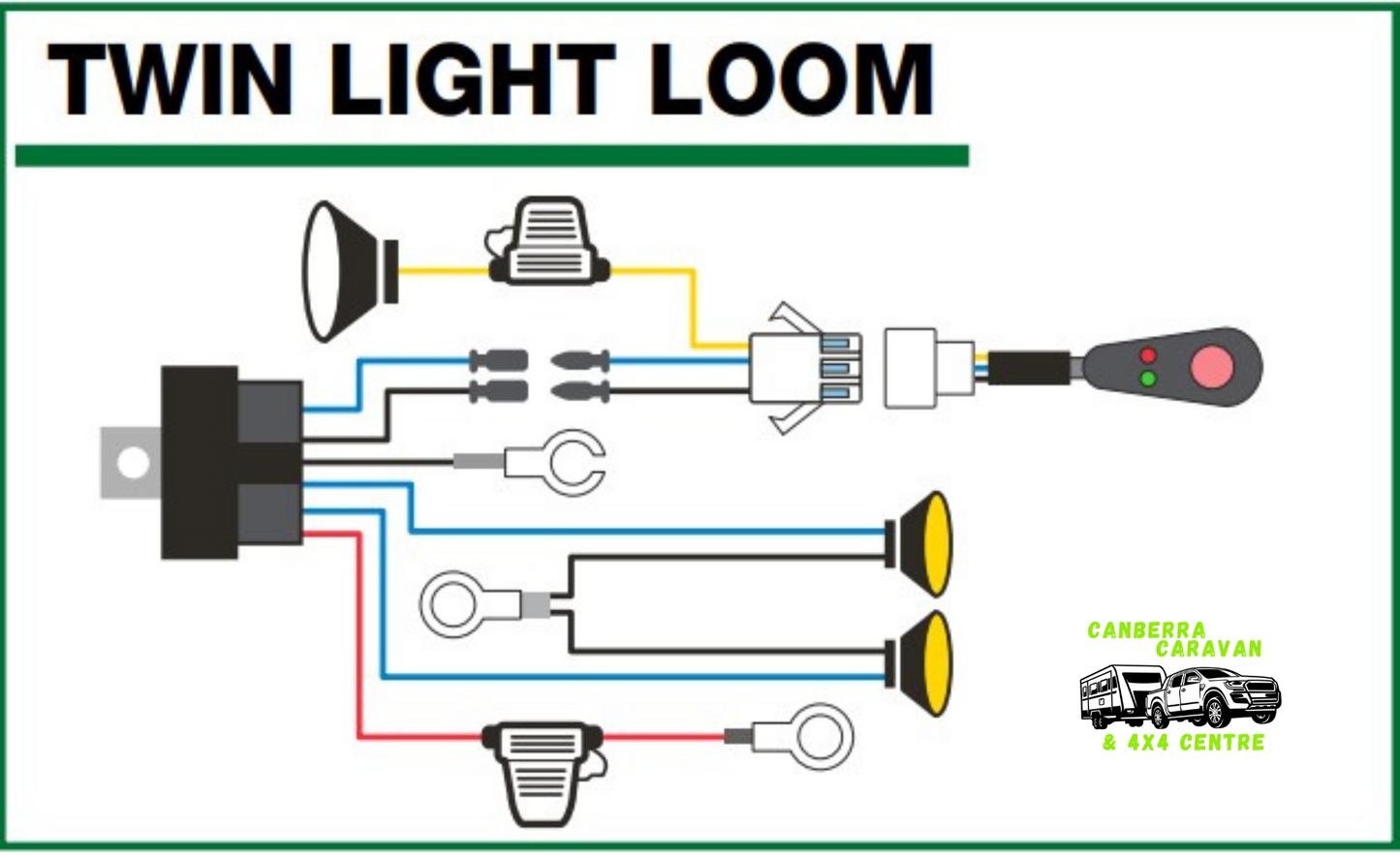 Wiring Harness Loom - Driving Lights x2