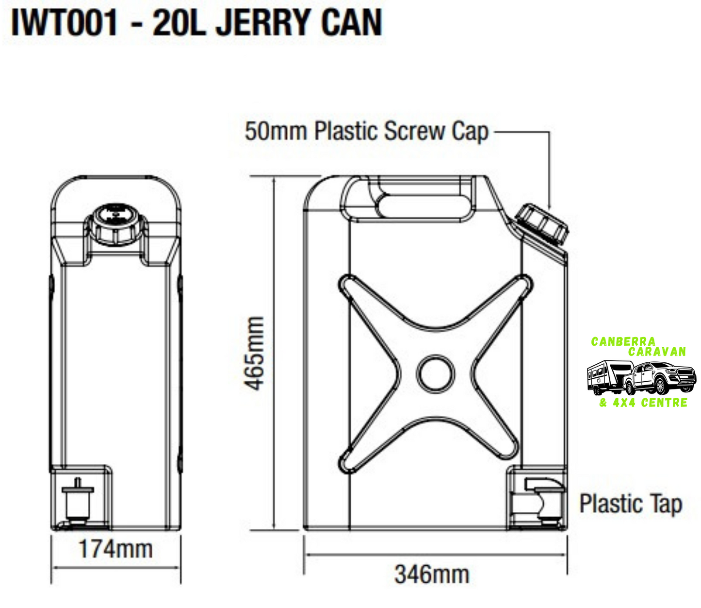 Water Tank (20L, Jerry Can, Tap)