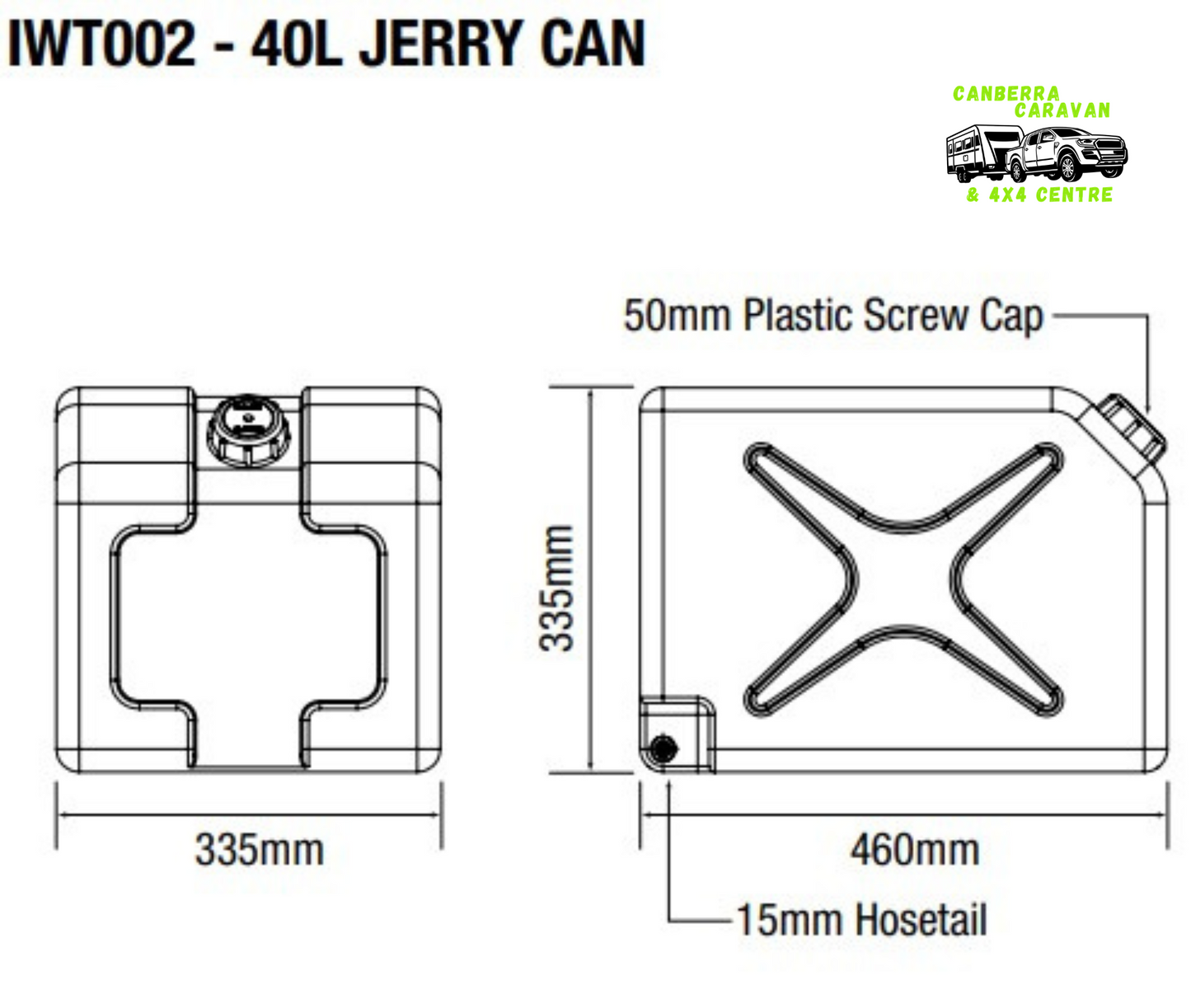Water Tank (40L, Double Jerry Can)