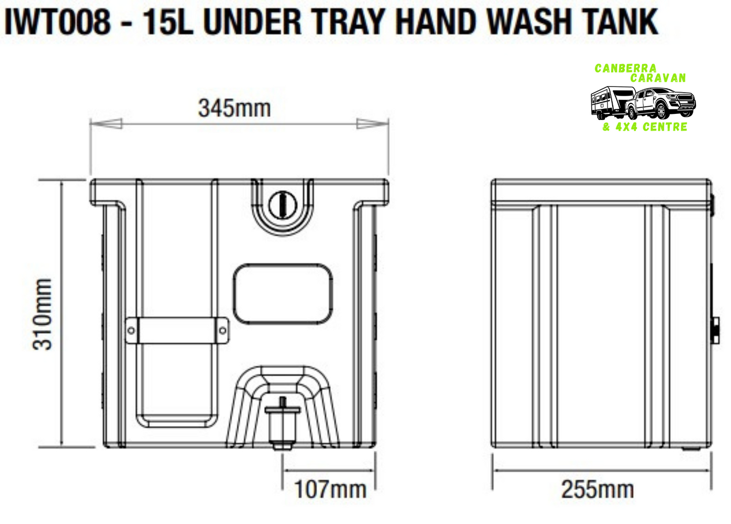 Water Tank (15L, Undertray, Tap)