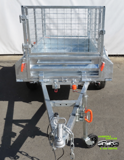 5x3 Galvanized Box Trailer with cage