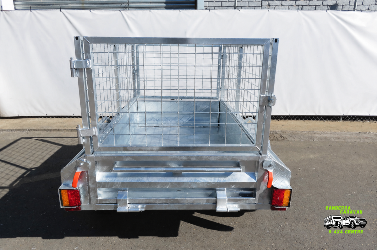 5x3 Galvanized Box Trailer with cage