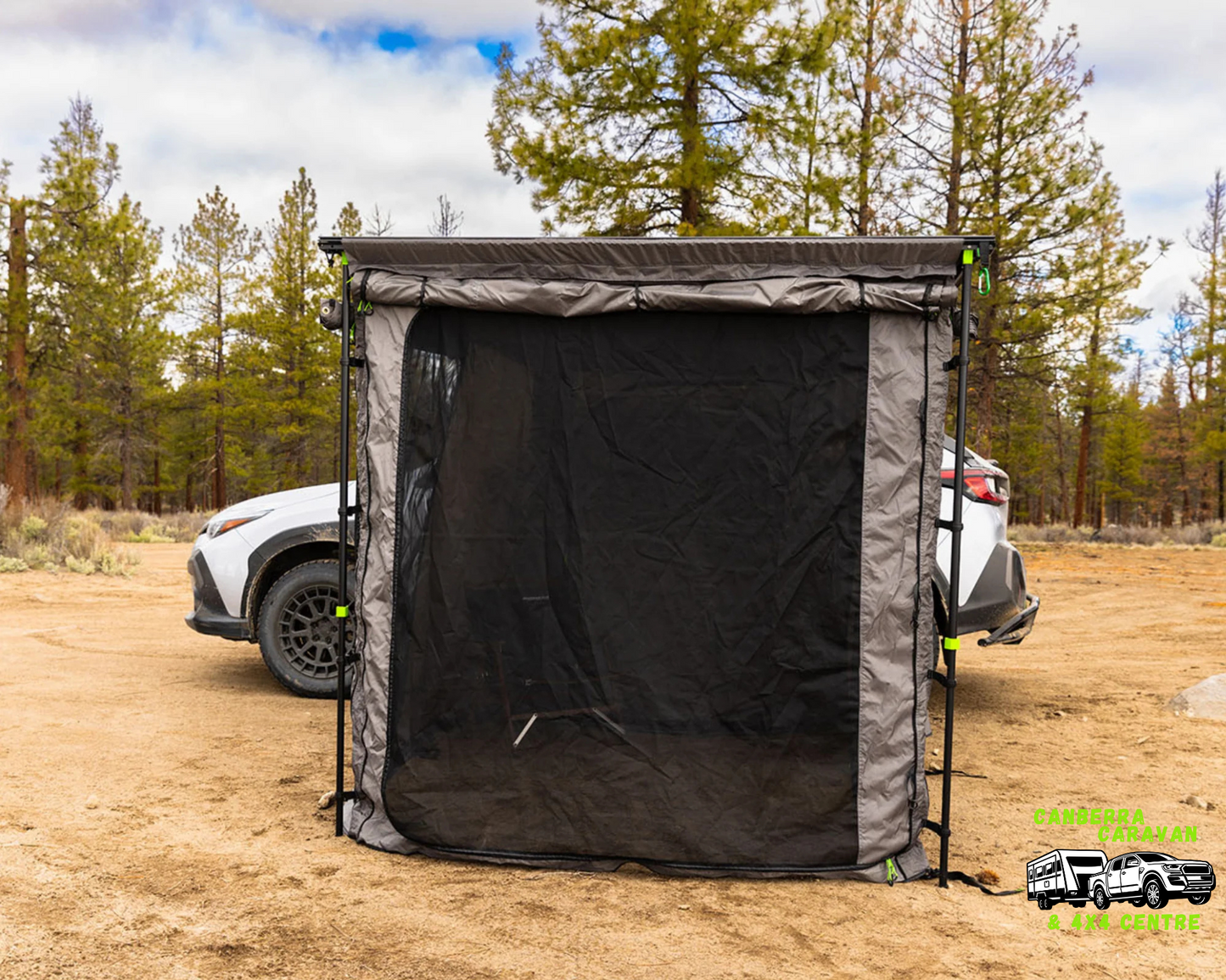 Deltawing 90 degree awning room