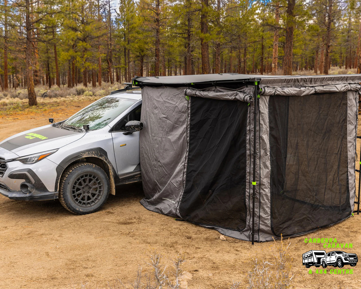 Deltawing 90 degree awning room