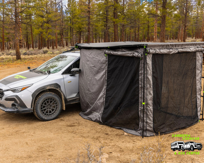 Deltawing 90 degree awning room