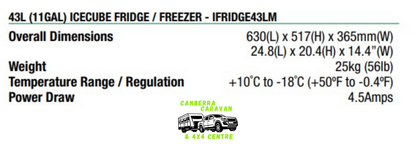 Icecube Fridge Freezer M-Series (43L)