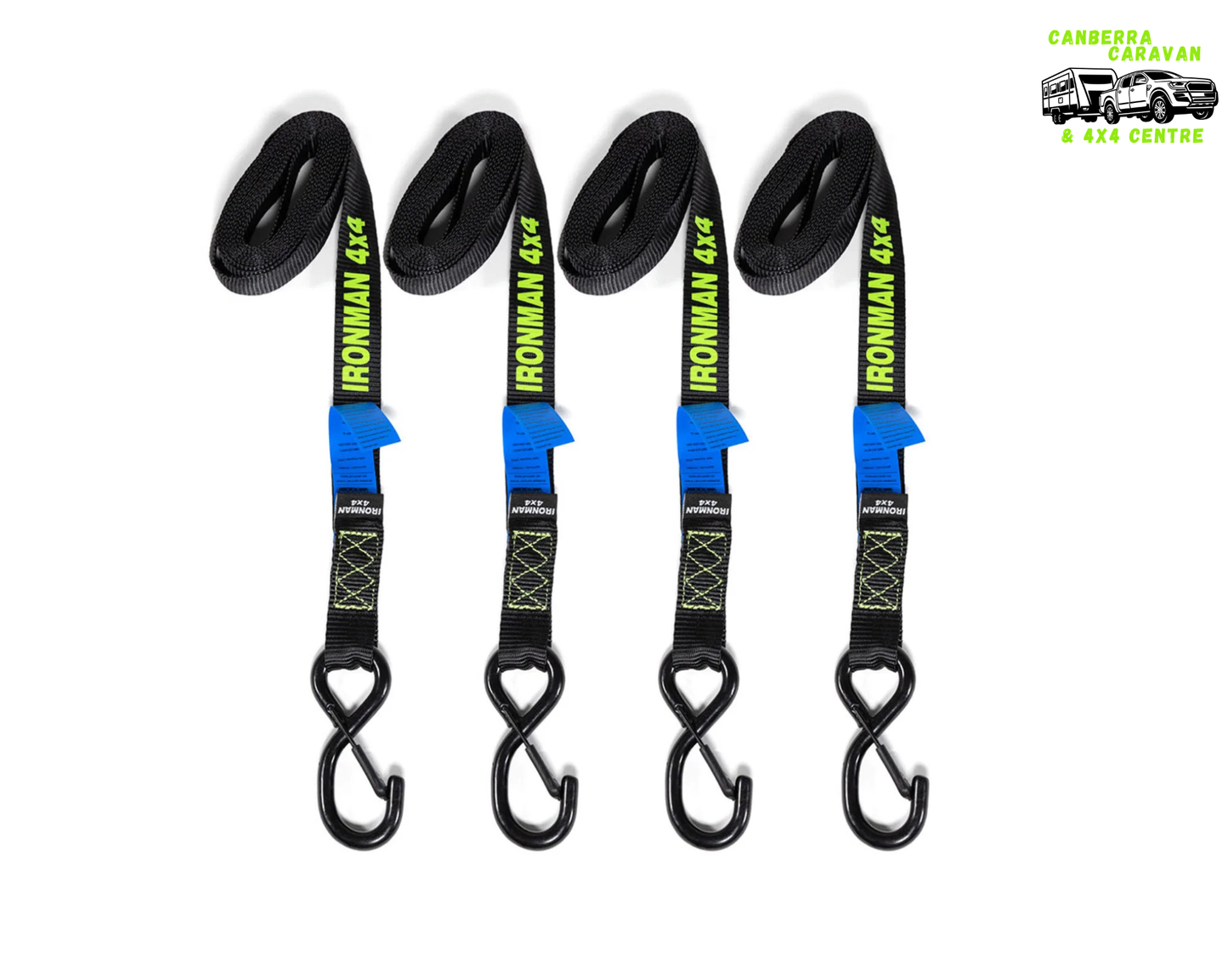 Ratchet Tie Down Kit (25mm X 3.6m, X4)