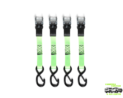 Ratchet Tie Down Kit (25mm X 3.6m, X4)