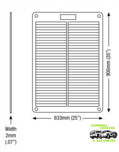 Solar Panel - 110Watt Semi Flexible Panel
