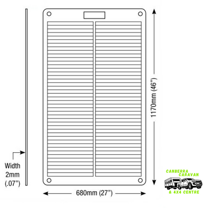 Solar Panel - 150 Watt Semi Flexible Panel